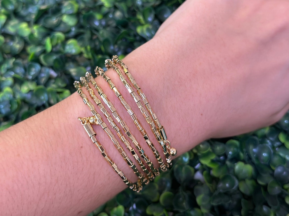 <p>Straw Cube 6 Row Bracelet</p> - Indigo Republic Boutique