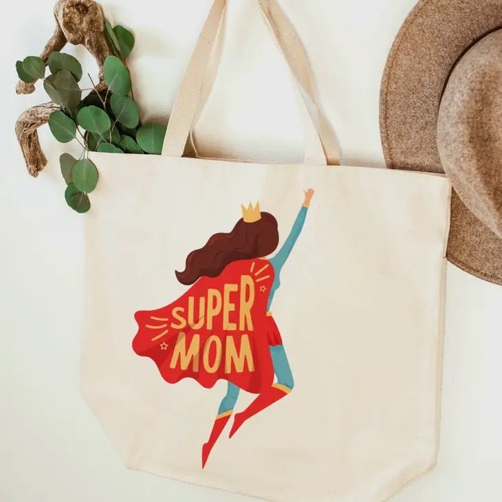 <p>Super Mom Canvas Tote XL</p> - Indigo Republic Boutique