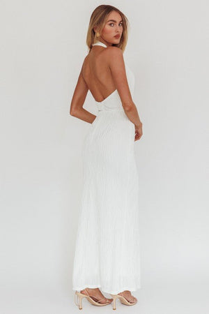 <p>Textured Halter Maxi Dress</p> - Indigo Republic Boutique