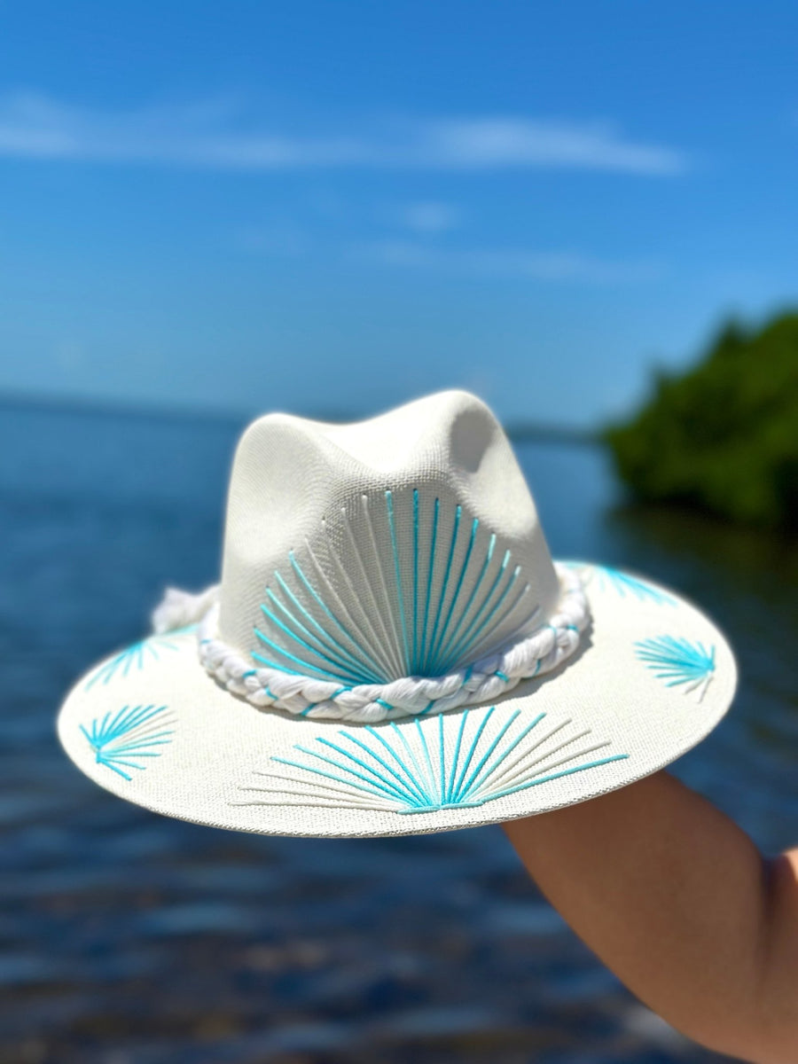<p>Threaded Matte Shells Braided Strap Hat</p> - Indigo Republic Boutique