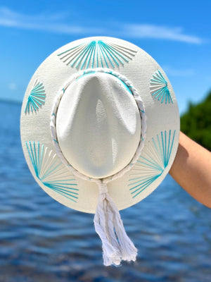 <p>Threaded Matte Shells Braided Strap Hat</p> - Indigo Republic Boutique