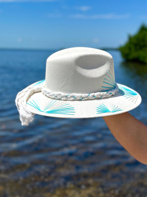 <p>Threaded Matte Shells Braided Strap Hat</p> - Indigo Republic Boutique