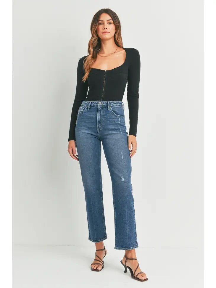 <p>Tiffany Straight Leg Jeans</p> - Indigo Republic Boutique