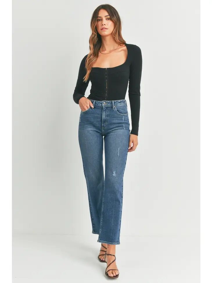 <p>Tiffany Straight Leg Jeans</p> - Indigo Republic Boutique