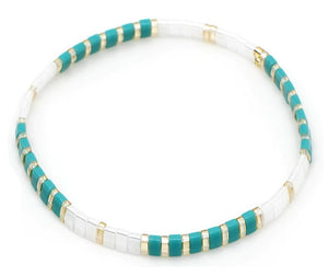 <p>Tila Bead Bracelet Ocean Blues Turquoise</p> - Indigo Republic Boutique