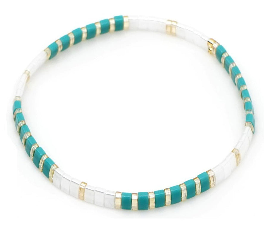 <p>Tila Bead Bracelet Ocean Blues Turquoise</p> - Indigo Republic Boutique