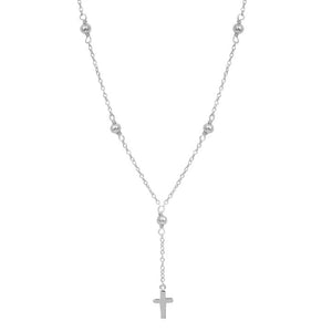 <p>Tina Ball Chain Cross Y Necklace</p> - Indigo Republic Boutique