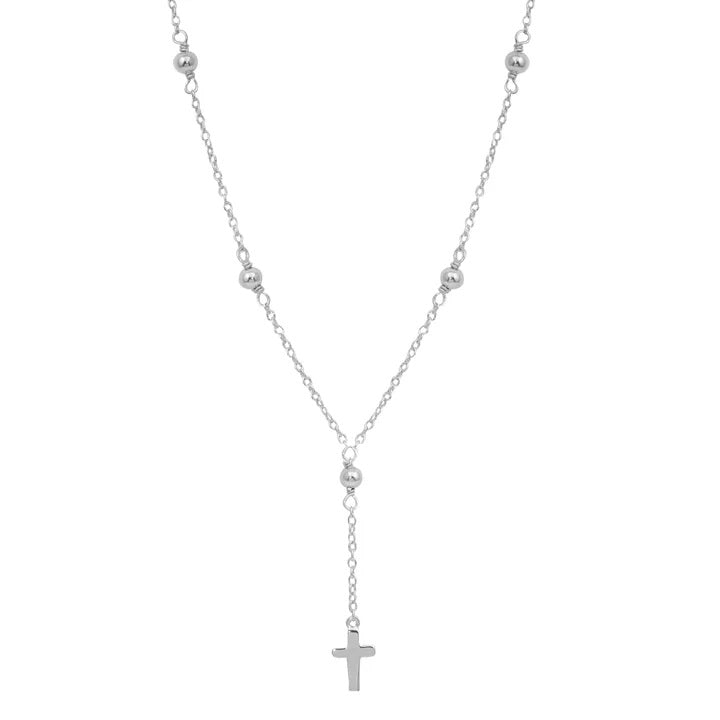 <p>Tina Ball Chain Cross Y Necklace</p> - Indigo Republic Boutique