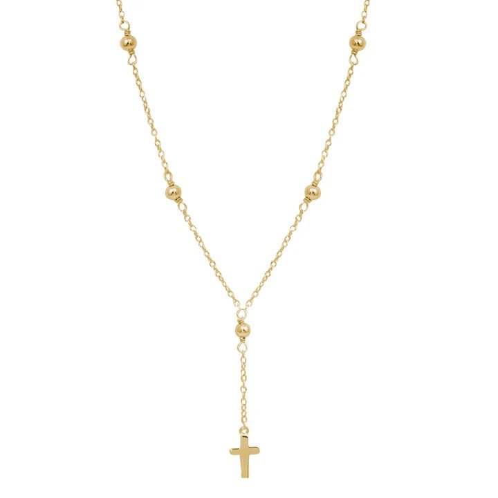 <p>Tina Ball Chain Cross Y Necklace</p> - Indigo Republic Boutique