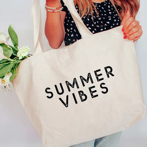<p>Summer Vibes Canvas Tote XL</p>