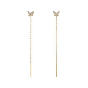 <p>Butterfly Threader Chain Earrings</p>