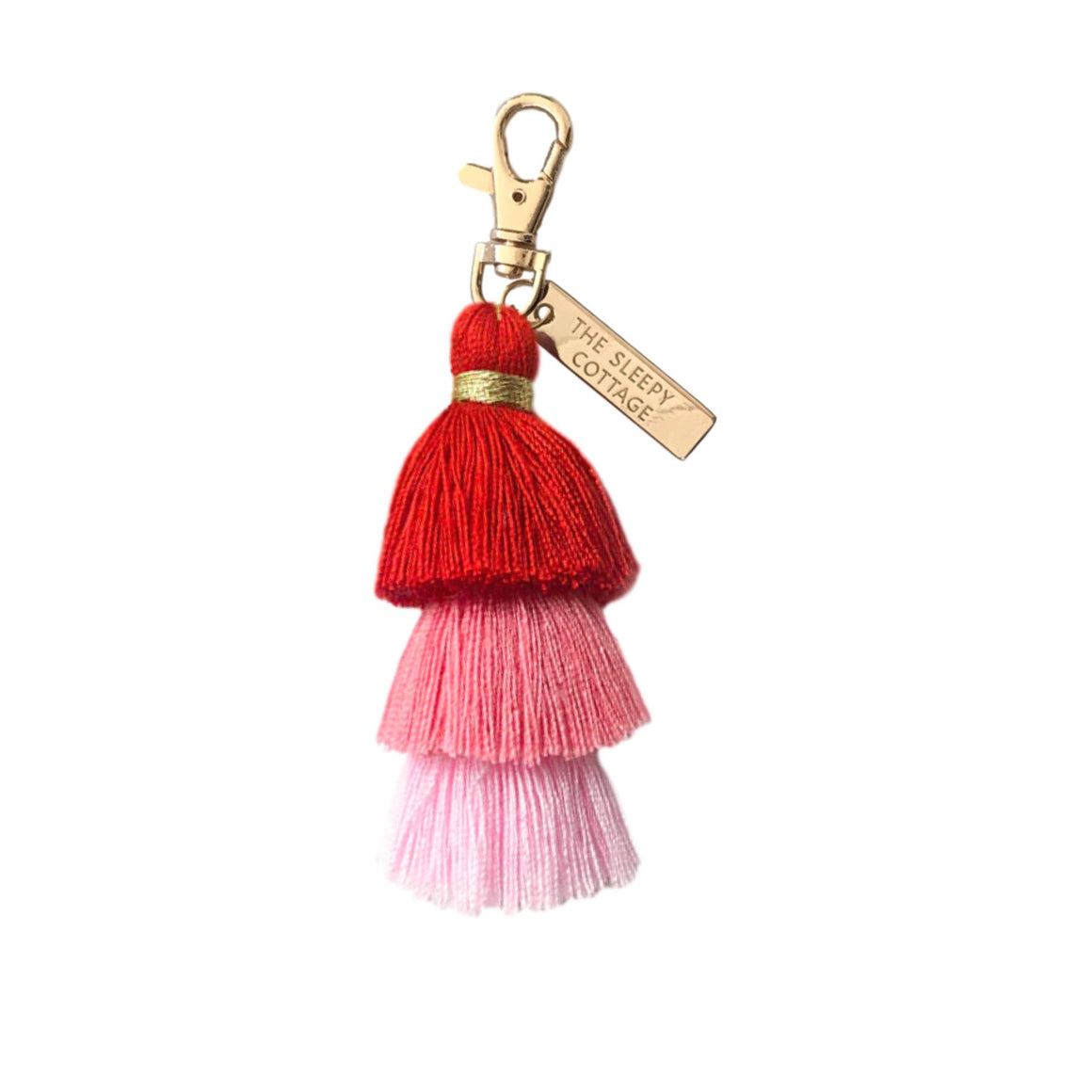 <p>Ombre Tasseled Keychain</p> - Indigo Republic Boutique